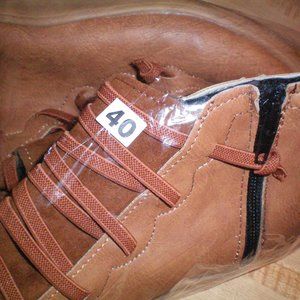 Women Solid Lace Up Comfort Ankle Boots  Size 9